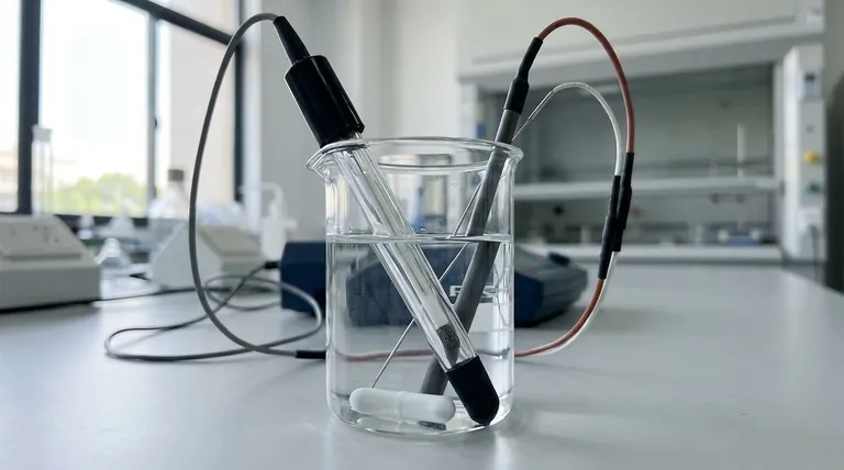 Montage de titrage potentiométrique en laboratoire d'analyse